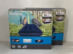 PALLET OF APPROX. 100 X BESTWAY INFLATABLE MATTRESS 22CM. (KERBSIDE PALLET DELIVERY)