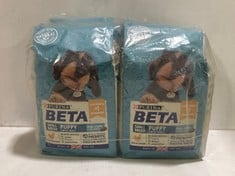 PALLET OF APPROX. 120 X PURINA BETA PUPPY SMALL BREED CHICKEN DOG FOOD 2KG BBE 03.2026. (KERBSIDE PALLET DELIVERY)