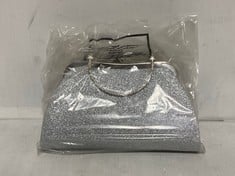 PALLET OF ASSORTED CLOTHING/ ACCESSORIES TO INCLUDE SILVER GLITTER BAG (KERBSIDE PALLET DELIVERY)