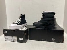 CONVERSE CTAS LIFT HI TOP TRAINER BLACK / WHITE - SIZE 6 TO INCLUDE SOREL OUT'N'ABOUT IV PUFFY WATERPROOF BOOT BLACK - SIZE 7 - TOTAL RRP £190