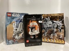 3 X ASSORTED LEGO TO INCLUDE STAR WARS CLONE AND COMMANDER CODY