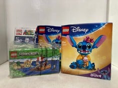 4 X ASSORTED LEGO SETS TO INCLUDE DISNEY STITCH BUILDING SET - ITEM NO. 43249