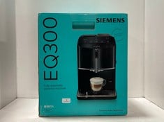 SIEMENS EQ300 FULLY AUTOMATIC ESPRESSO MACHINE BLACK - RRP £349