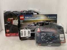 3 X ASSORTED LEGO SETS TO INCLUDE TECHNIC KOENIGSEGG JESKO HYPERCAR SET - ITEM NO. 42173