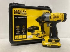 STANLEY FATMAX V20 LI-ION 18V BRUSHLESS IMPACT DRIVER 1 X 2.0 AH BATTERY - MODEL NO. SFMCF810D1K-GB - RRP £100