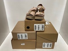 5 X ASSORTED SHOE ITEMS TO INCLUDE OFFICE MILLION DOLLAR STRAPPY FLARED HEEL PALE PINK