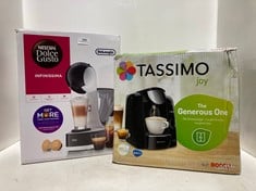 BOSCH TASSIMO JOY VIVY POD COFFEE MACHINE BLACK TO INCLUDE DELONGHI NESCAFE DOLCE GUSTO INFINISSMA COFFEE MACHINE - TOTAL RRP £193