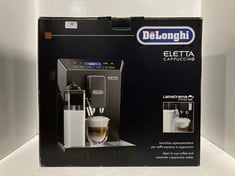 DELONGHI ELETTA CAPPUCCINO AUTOMATIC BEAN TO CUP COFFEE MACHINE WITH AUTO MILK - MODEL NO. ECAM44.660.B - RRP £899