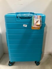 PORTLAND 8-WHEEL HARD SHELL MEDIUM TRAVEL SUITCASE ELECTRIC BLUE