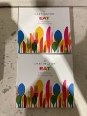 5 X ASSORTED CUTLERY ITEMS TO INCLUDE DARTINGTON EAT 16 PIECE CUTLERY SET 18/10 STAINLESS STEEL