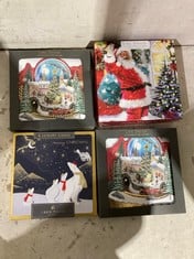 BOX OF ASSORTED CARD ITEMS TO INCLUDE DARKROOM LUXURY 18 CHRISTMAS CARDS FEATURING PENGUINS