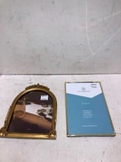 BOX OF ASSORTED GOLD PICTURE FRAMES TO INCLUDE MARLOW GLEN 16 X 20" GOLD BEAD DETAIL PICTURE FRAME