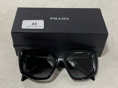 PRADA IRREGULAR SUNGLASSES BLACK - RRP £376