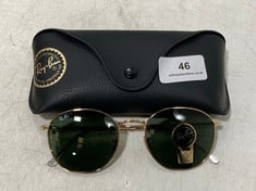 RAY-BAN ROB ROUND SUNGLASSES GOLD - RRP £155