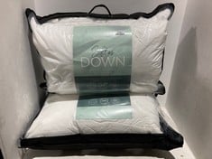 2 X SNUGGLEDOWN SOFT AS DOWN PILLOW PAIR