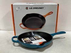 LE CREUSET SKILLET ROUND SIGNATURE 23CM CAST IRON WITH METAL HANDLE - RRP £155