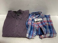 RALPH LAUREN CHECKED POLO SHIRT IN MULTI COLOUR-SIZE S TO INCLUDE FRENCH CONNECTION CHATEAUX HEX FLORAL SHIRT- SIZE XS