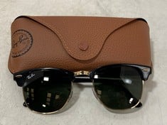 RAY-BAN CLUBMASTER SUNGLASSES BLACK - RRP £150