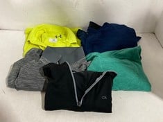 5 X ASSORTED SPORTS CLOTHING TO INCLUDE CALVIN KLEIN BLACK GOLF QUARTER ZIP TOP- SIZE L