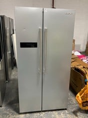 LEC AMERICAN STYLE 2 DOOR FRIDGE FREEZER IN STAINLESS STEEL - MODEL NO. LEAFF90185SIL (SALEROOM 40)