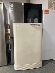 LG AMERICAN STYLE 2 DOOR FRIDGE FREEZER IN STAINLESS STEEL - MODEL NO. GSVV80PYLL (SMASHED) TO INCLUDE SMEG RETRO STYLE FRIDGE DOOR IN CREAM (PARTS) (SALEROOM 40)