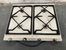 SMEG 60CM VICTORIA AESTHETIC 4 ZONE GAS HOB IN CREAM - MODEL NO. SR964PGH - RRP �339 (SALEROOM 40)