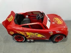 HUFFY LIGHTNING MCQUEEN KIDS RIDE ON CAR IN RED - RRP �220 (SALEROOM 40) (COLLECTION ONLY)