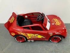 HUFFY LIGHTNING MCQUEEN KIDS RIDE ON CAR IN RED - RRP �220 (SALEROOM 40) (COLLECTION ONLY)