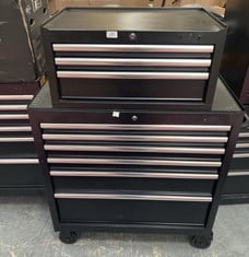 ADVANCED 36'' 6 DRAWER TOOL CABINET IN BLACK - ITEM CODE. 355470 TO INCLUDE ADVANCED 3 DRAWER TOOL CHEST IN BLACK - ITEM CODE. 570199 - TOTAL LOT RRP �615 (SALEROOM 40) (KERBSIDE PALLET DELIVERY)