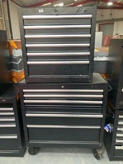 ADVANCED 36'' 6 DRAWER TOOL CABINET IN BLACK - ITEM CODE. 355470 TO INCLUDE ADVANCED 6 DRAWER TOOL CABINET IN BLACK - ITEM CODE. 570413 - TOTAL LOT RRP �824 (SALEROOM 40) (KERBSIDE PALLET DELIVERY)