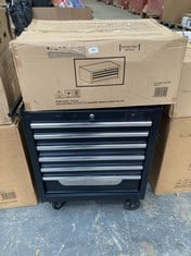 ADVANCED 6 DRAWER TOOL CABINET - ITEM NO. 570413 TO INCLUDE 3 DRAWER MIDDLE TOOL CHEST IN BLACK - ITEM CODE. 574118 - TOTAL LOT RRP �484 (SALEROOM 40) (KERBSIDE PALLET DELIVERY)