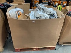 PALLET OF ASSORTED ITEMS TO INCLUDE ALL SEASON CAR COVER SIZE LARGE (SALEROOM 40) (KERBSIDE PALLET DELIVERY)