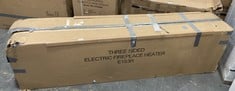 ENDEAVOUR THREE SIDED ELECTRIC FIREPLACE HEATER - MODEL NO. E153R (SALEROOM 40)