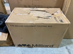 MILLIARD DELUXE DIPLOMAT FOLDING BED - MODEL NO. MIL-CFB-SS-UK - RRP �260 (ZONE 1)