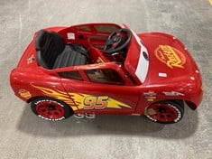 HUFFY LIGHTNING MCQUEEN KIDS RIDE ON CAR IN RED - RRP �220 (ZONE 1) (COLLECTION ONLY)