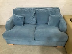 2 SEATER SOFA IN DENIM BLUE VELVET (ZONE 1)