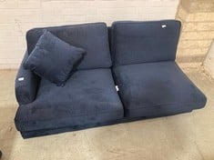 2 SEATER END SOFA PART IN MIDNIGHT BLUE VELVET (PART ONLY) (ZONE 1)