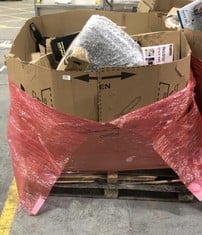 PALLET OF ASSORTED ITEMS TO INCLUDE BELDRAY STICK VACUUM TWO IN ONE (ZONE 2) (KERBSIDE PALLET DELIVERY)