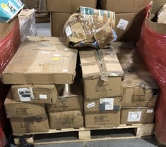 PALLET OF ASSORTED ITEMS TO INCLUDE MORPHY RICHARDS POWER STEAM ELITE IRON IN BLACK/RED (ZONE 2) (KERBSIDE PALLET DELIVERY)