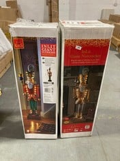 THREE KINGS INLIT GIANT NUTCRACKER 120CM TALL IN GOLD TO INCLUDE INLIT TRADITIONAL GIANT NUTCRACKER 120CM TALL (ZONE 3)