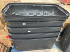 4 X HEAVY DUTY WHEELED TRUNK IN BLACK (ZONE 3)