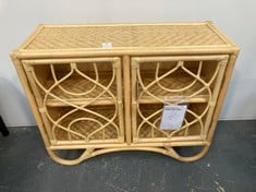 2 DOOR RATTAN SIDEBOARD IN NATURAL - RRP �300 (SALEROOM 40)