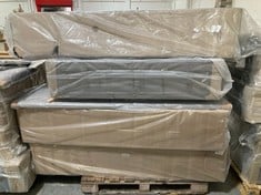 4 X ASSORTED BED BASES / PARTS TO INCLUDE SINGLE DIVAN BED BASE IN BLUE VELVET (ZONE 4) (KERBSIDE PALLET DELIVERY)