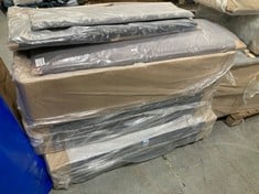 KING SIZE DIVAN BED BASE IN MID GREY FABRIC TO INCLUDE KING SIZE DIVAN BED BASE IN MID GREY FABRIC (PART) (ZONE 4) (KERBSIDE PALLET DELIVERY)