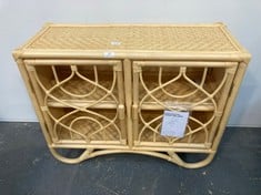 2 DOOR RATTAN SIDEBOARD IN NATURAL - RRP �300 (SALEROOM 40)