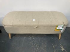 NATURAL FABRIC STORAGE OTTOMAN - ITEM NO. BNH2013 - RRP �200 (SALEROOM 40)