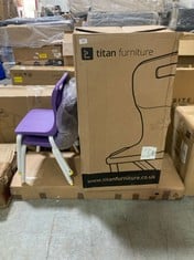 2 X ASSORTED ITEMS TO INCLUDE TITAN FURNITURE SET OF 2 PURPLE CLASS ROOM CHAIRS (ZONE 4)