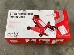 MASTERPRO 3 TON PROFESSIONAL TROLLEY JACK - RRP �114 (SALEROOM 40)