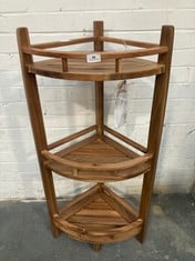 ACACIA WOODEN 3 TIER BATHROOM SHELF - RRP �100 (SALEROOM 40)