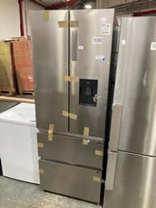 HAIER AMERICAN STYLE 2 DOOR 2 DRAWER FRIDGE FREEZER IN STAINLESS STEEL - MODEL NO. HFR5719ENMG - RRP �699 (SALEROOM 40)